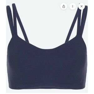 Nike Zenvy Strappy Light-Support Padded Sports Bra Women's S Small Midnight Navy